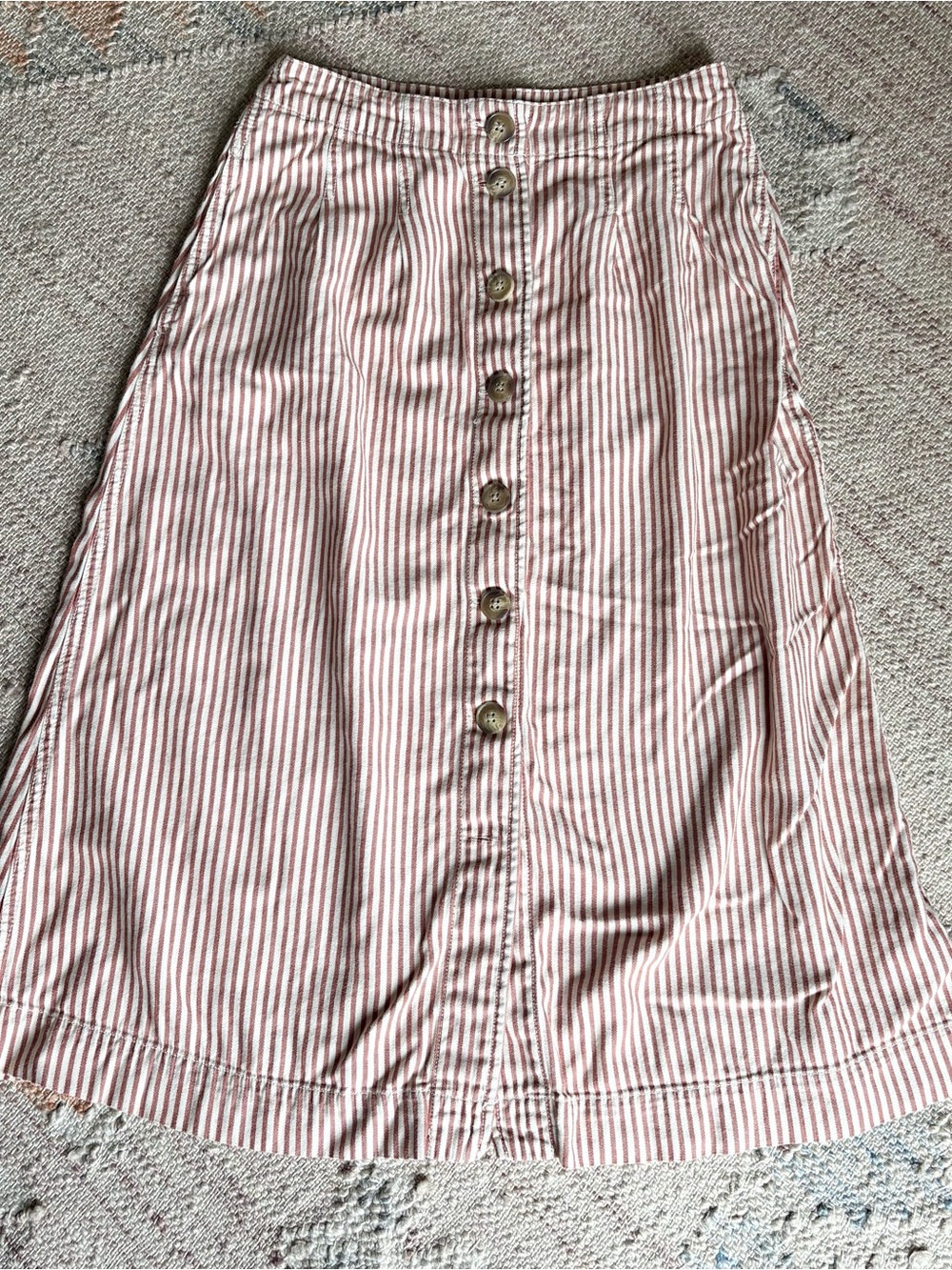 Madewell Striped Midi Skirt
